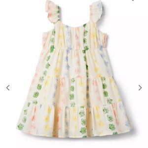 Janie and Jack - Girls' Cream Floral Tiered Sundress -size 3